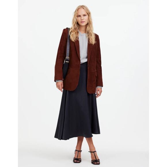 Madewell Satin Circle Slip Skirt WMNS 0 True Black Drapey Swingy Back Zip Flare - Picture 4 of 10